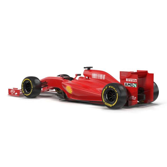 3D Formula One Car Rigged Red