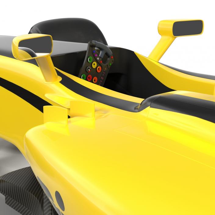 Formula One Car Yellow 3D