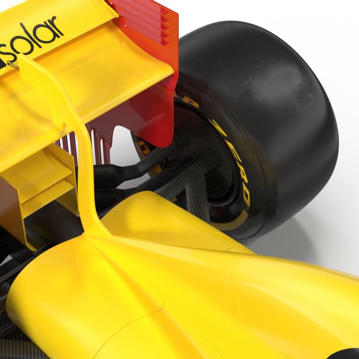 Formula One Car Yellow 3D