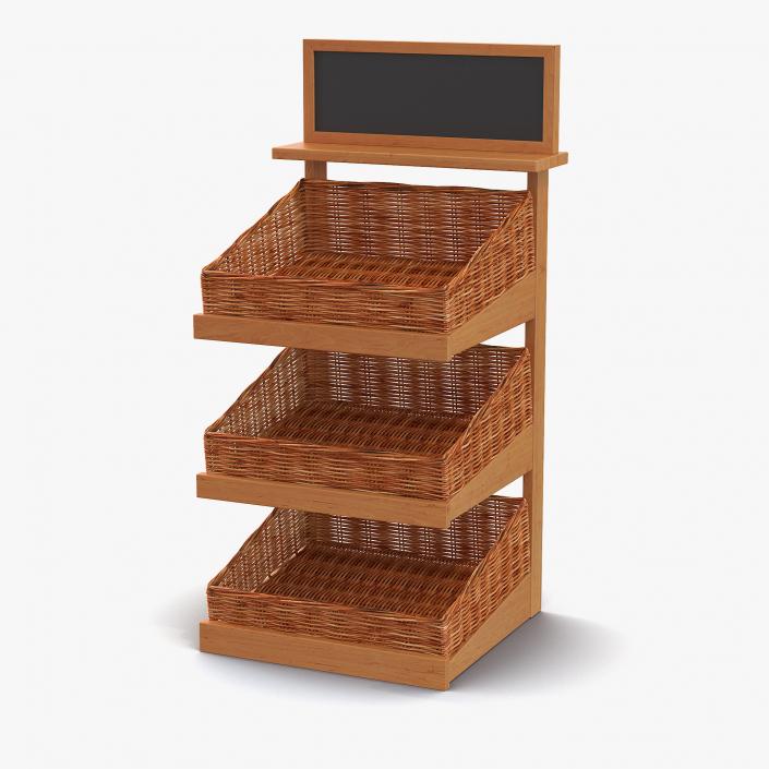 3D Bakery Display Shelves Collection model