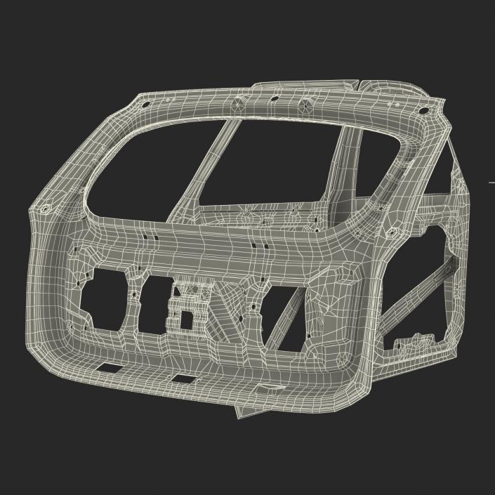 3D SUV Doors Hood and Trunk Rigged