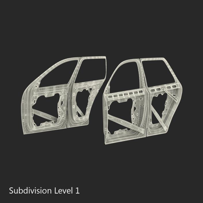 3D SUV Doors Rigged