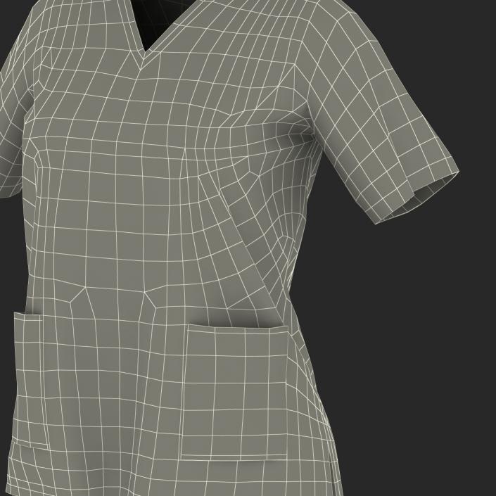 Female Surgeon Dress 16 Stained with Blood 3D