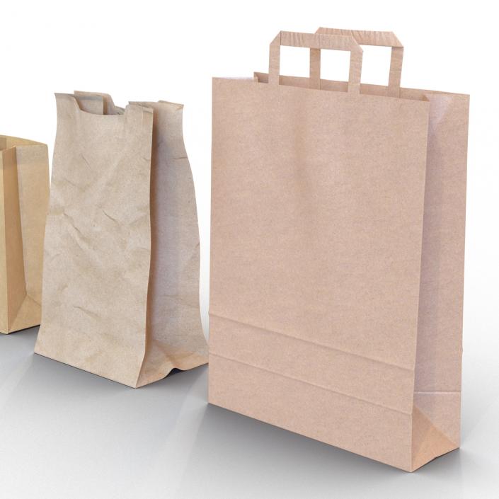 3D Paper Bags Collection 2 model