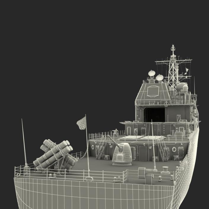 Ticonderoga Class Cruiser Mobile Bay CG-53 3D