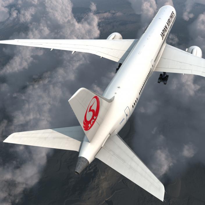 3D model Boeing 787-9 Dreamliner Japan Airlines Rigged