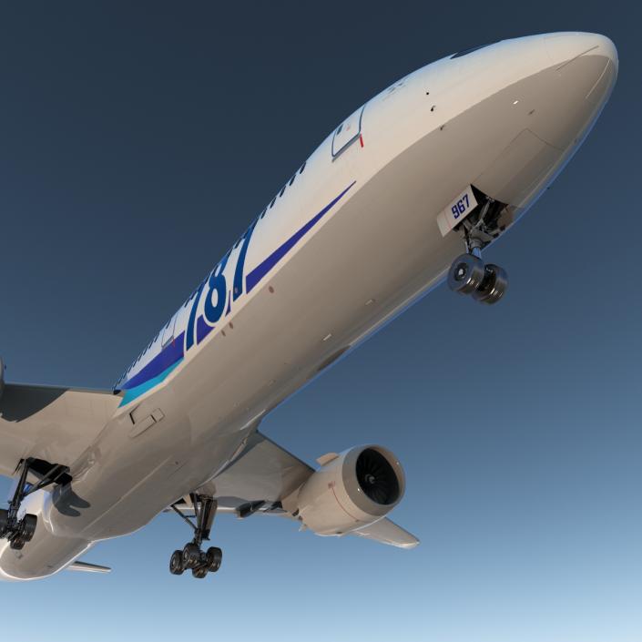 Boeing 787-9 Dreamliner All Nippon Airways Rigged 3D model