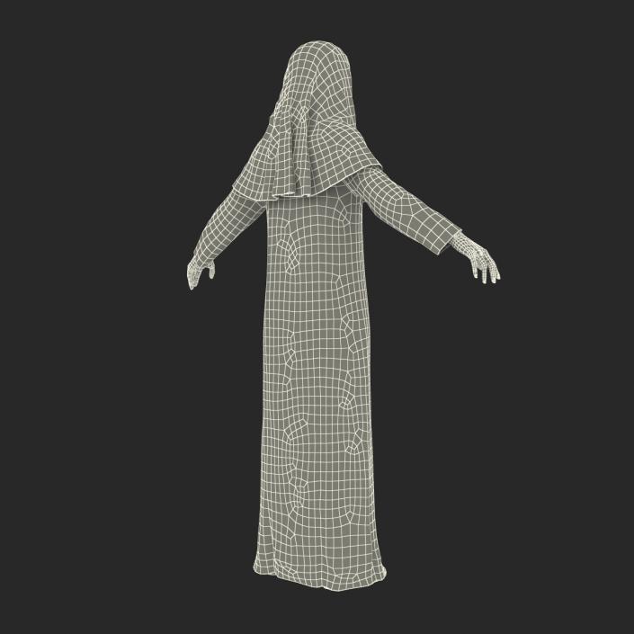 3D Arabian Woman in Black Abaya model