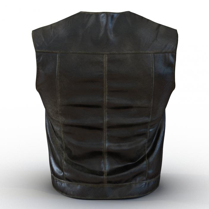 3D Leather Biker Vest Generic