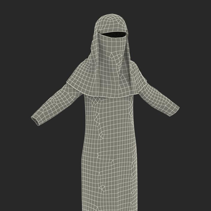 3D model Traditional Arab Ladies Dress Abaya