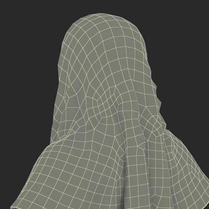 3D Muslim Islamic Women Burqa with Face Cover Niqab model