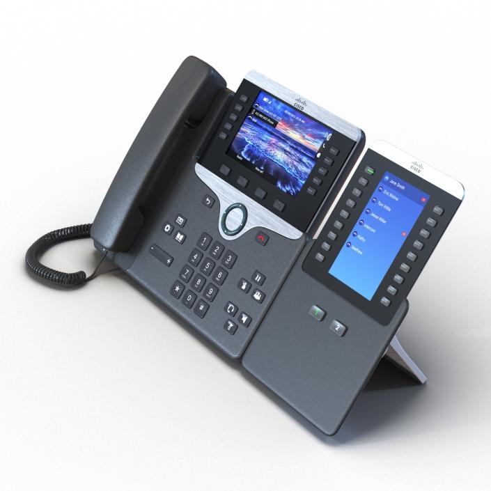 3D model Cisco IP Phone 8861 and Expansion Module