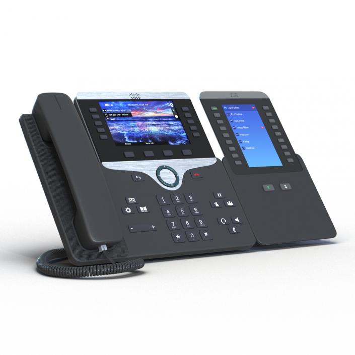 3D model Cisco IP Phone 8861 and Expansion Module