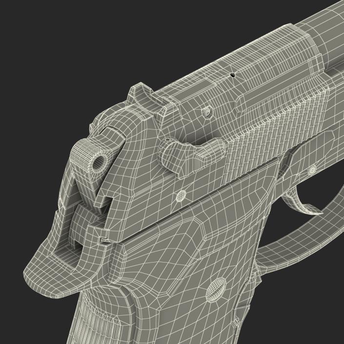 3D Semi Automatic Pistol Beretta 92F model