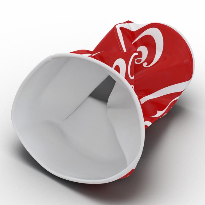 3D model Crumpled Drink Cup Coca Cola 2