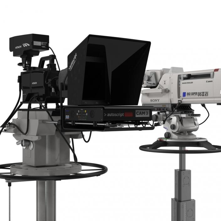 3D TV Studio Cameras Collection model