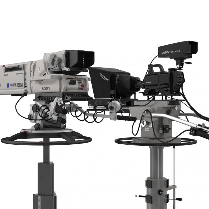 3D TV Studio Cameras Collection model