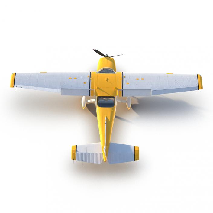 Cessna 182 Skylane Rigged Yellow 3D