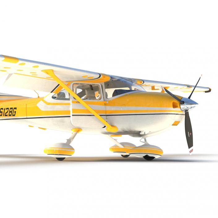 3D model Cessna 182 Skylane Yellow