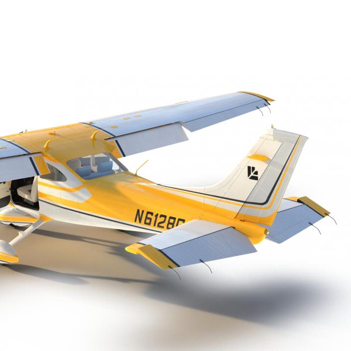 3D model Cessna 182 Skylane Yellow