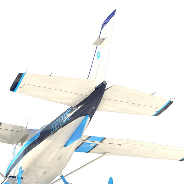 3D model Cessna 182 Skylane on Floats Rigged