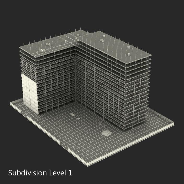3D Building Construction 3 model