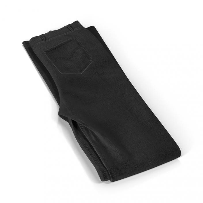3D Folded Jeans Black model