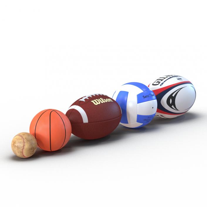 Sport Balls Collection 4 3D model