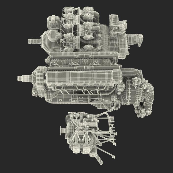 3D Piston Aircraft Engines Collection 2