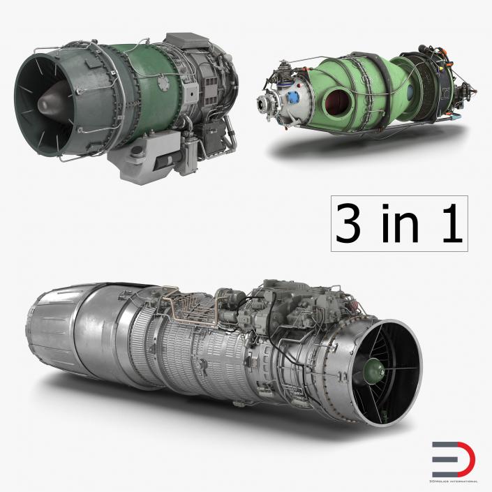 Turbofan Engines Collection 3D