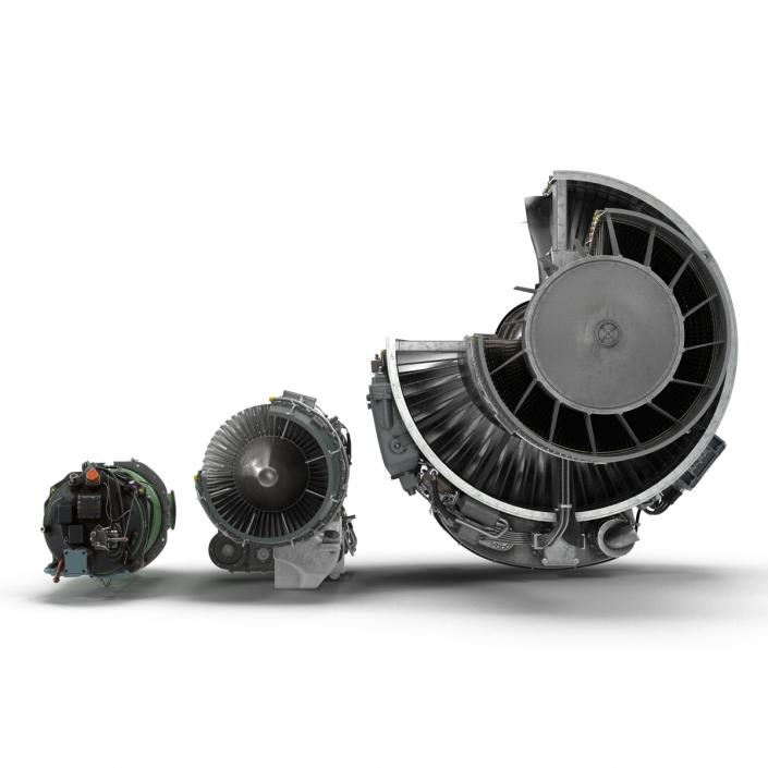 Sectioned Turbojet Engines 3D Models Collection 3D