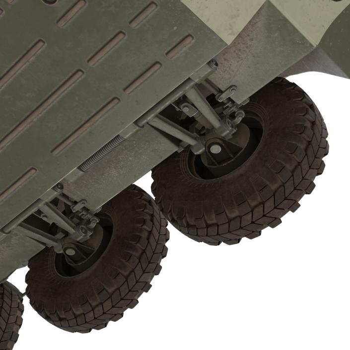BTR 80A Rigged 3D model