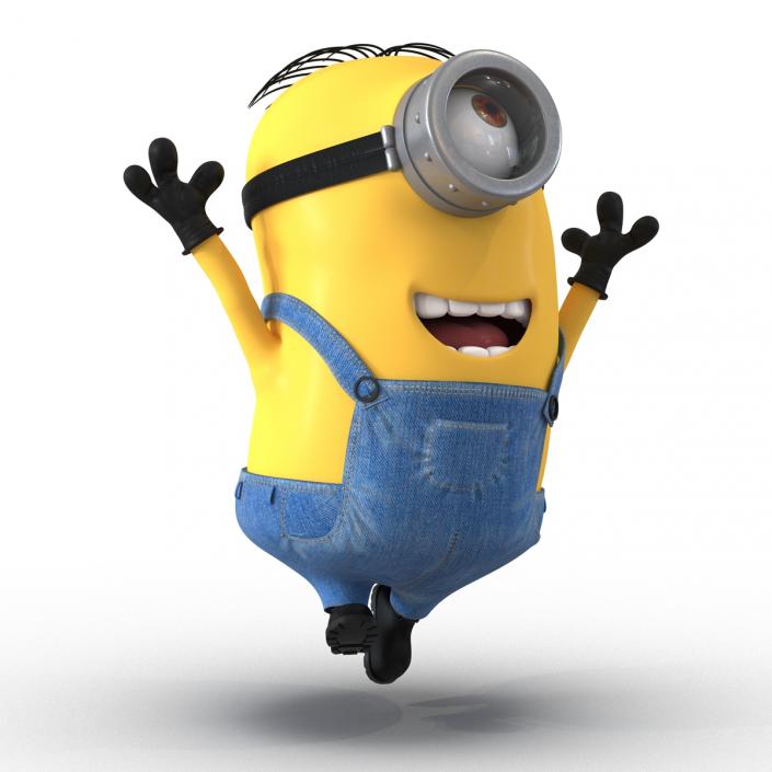3D Short One Eyed Minion Rigged model