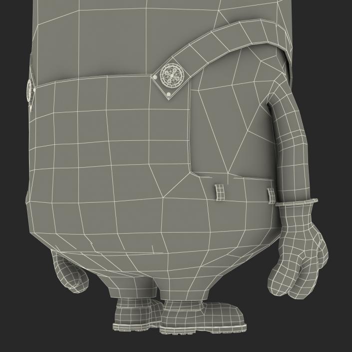 3D Short One Eyed Minion Rigged model