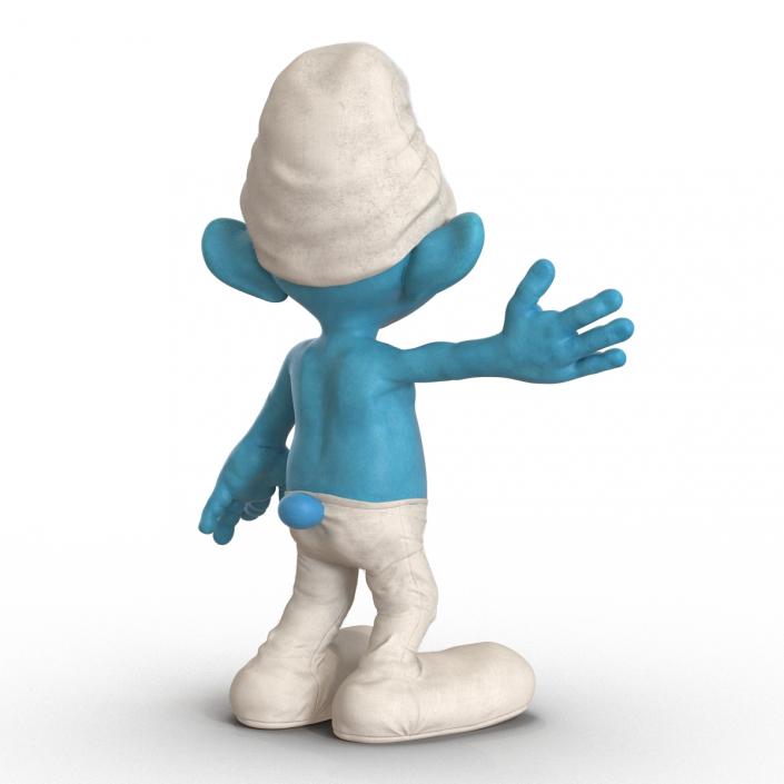 3D Smurf Pose 3 with Fur