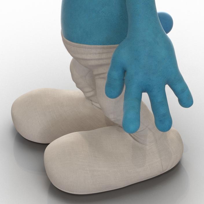 3D Smurf Pose 3 with Fur