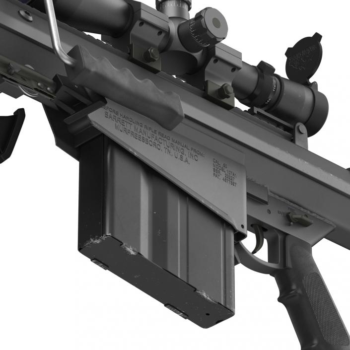 3D model Sniper Rifle Barrett M107