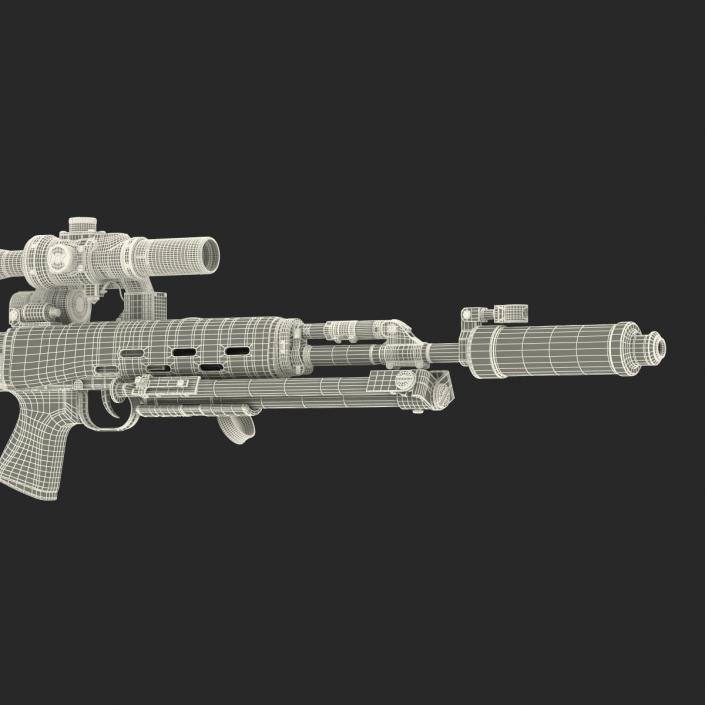 3D Russian Sniper Rifle Dragunov SVU model