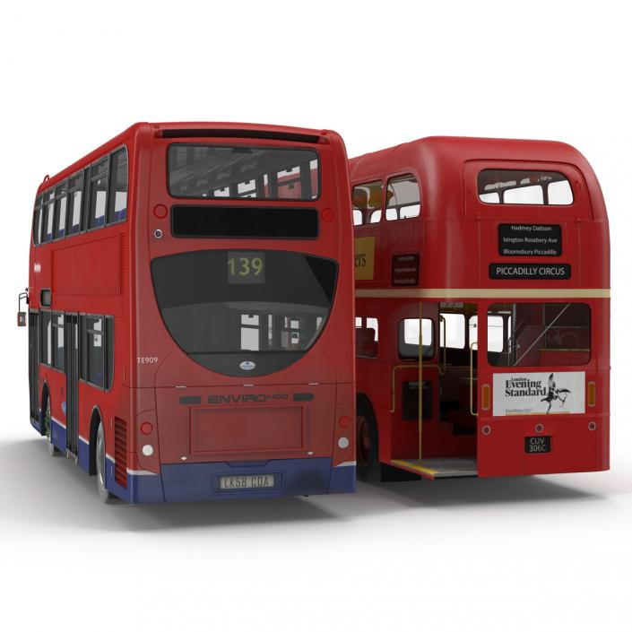 London Buses Simple Interior Collection 3D model