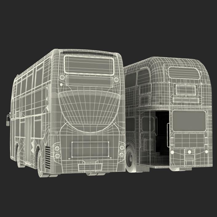 3D London Buses Collection model