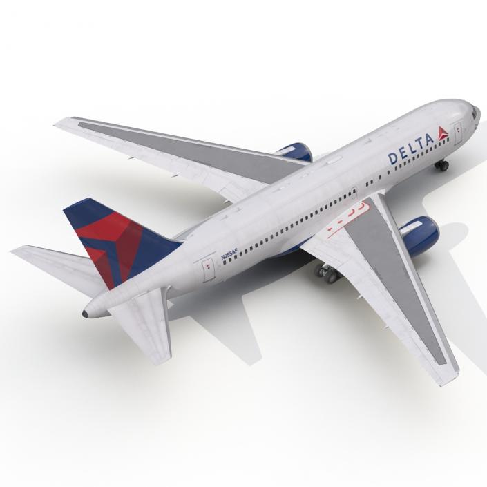 Boeing 767-200 Delta Air Lines Rigged 3D