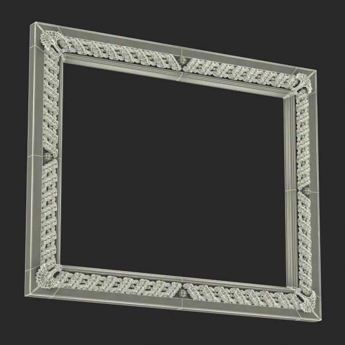 3D Baroque Picture Frame 8 model