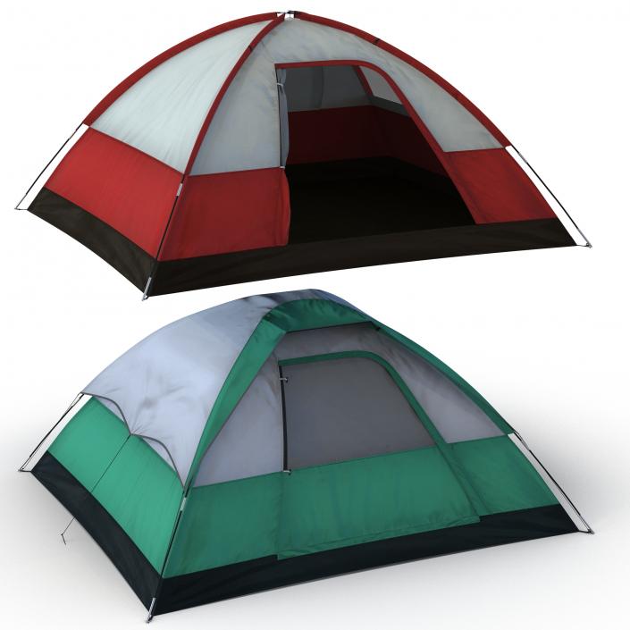 Camping Tents Set 3D