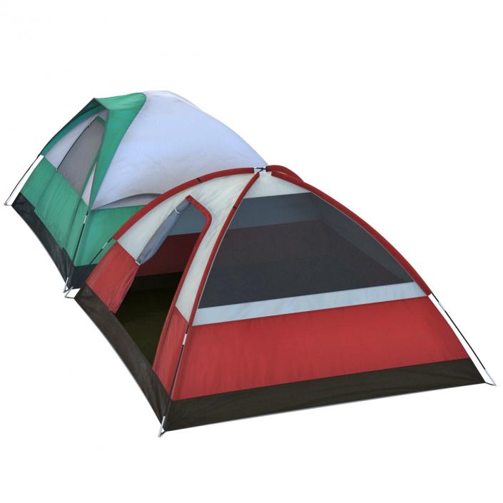 Camping Tents Set 3D