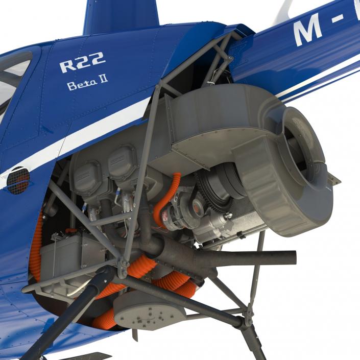3D Helicopter Robinson R22 model
