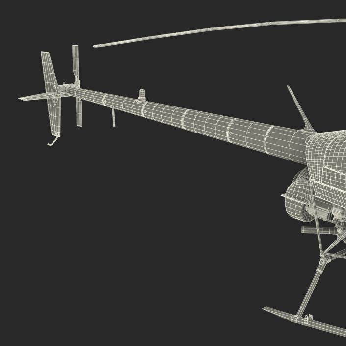 3D Helicopter Robinson R22 model