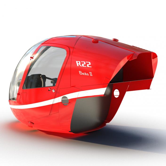 Light Helicopter Cockpit 3D model