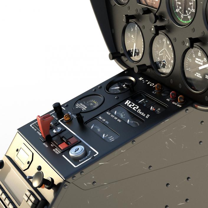 3D model Light Helicopter Control Panel