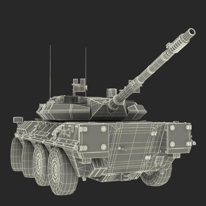 Wheeled Tank Destroyer B1 Centauro 3D model