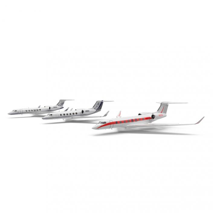 Gulfstream Business Jets Rigged Collection 3D
